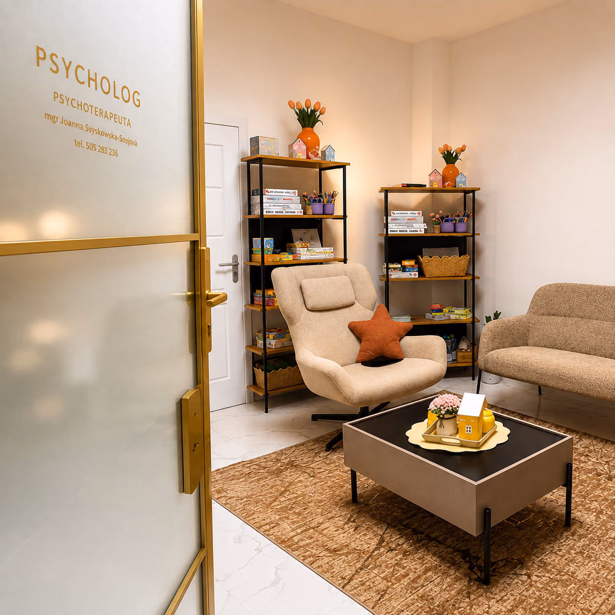 Gabinet psychologiczny — przestrzeń do rozmowy
