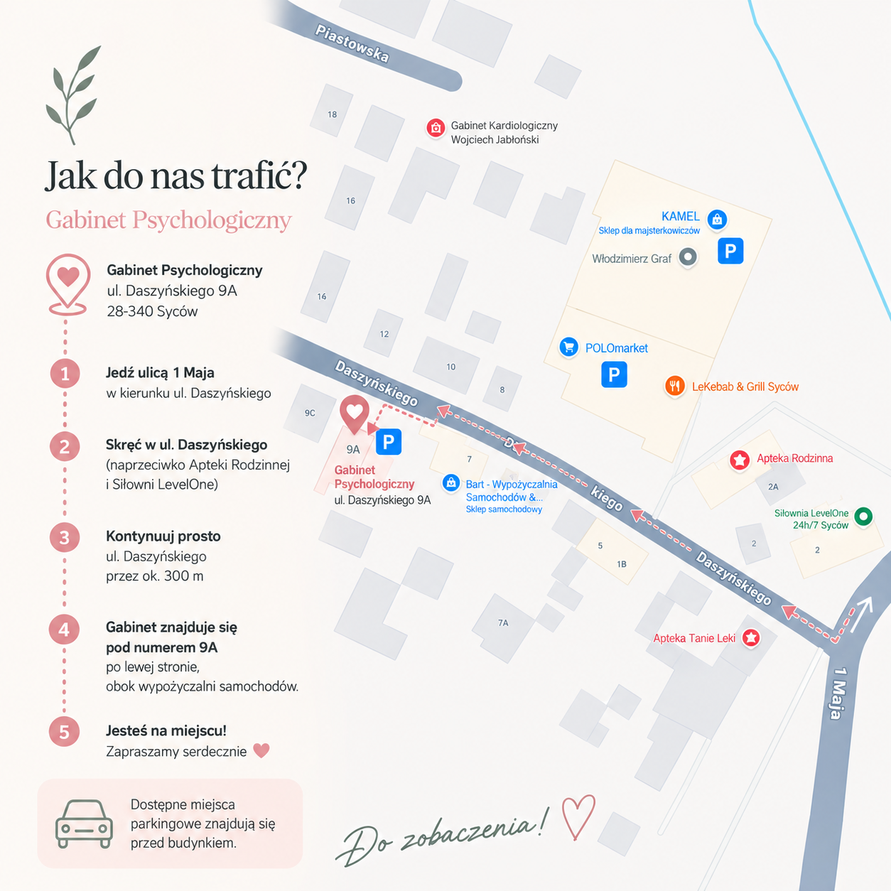 Mapa lokalizacji gabinetu psychologicznego w Sycowie
